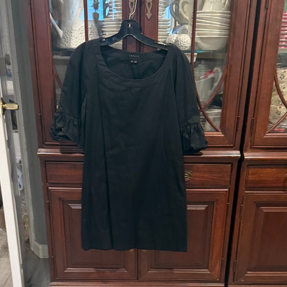 Theory Black Dress with Ruffle Sleeves